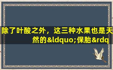 除了叶酸之外，这三种水果也是天然的“保胎”工具。越早吃它们，你的胎儿就会越聪明。